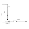 Midland Albrecht MAG31 antenna magnetica DAB+ con amplificatore, banda III, cavo 3 m, connettore SMB 62336