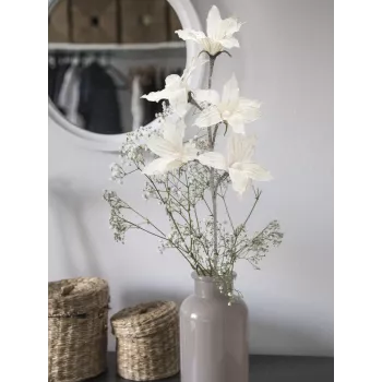 EUROPALMS ramo di clematide (EVA), artificiale, bianco (82531065)