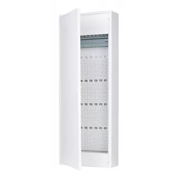 f-tronic VISION60K armadio di comunicazione da parete a 5 file con presa Schuko tripla, bianco 7220223