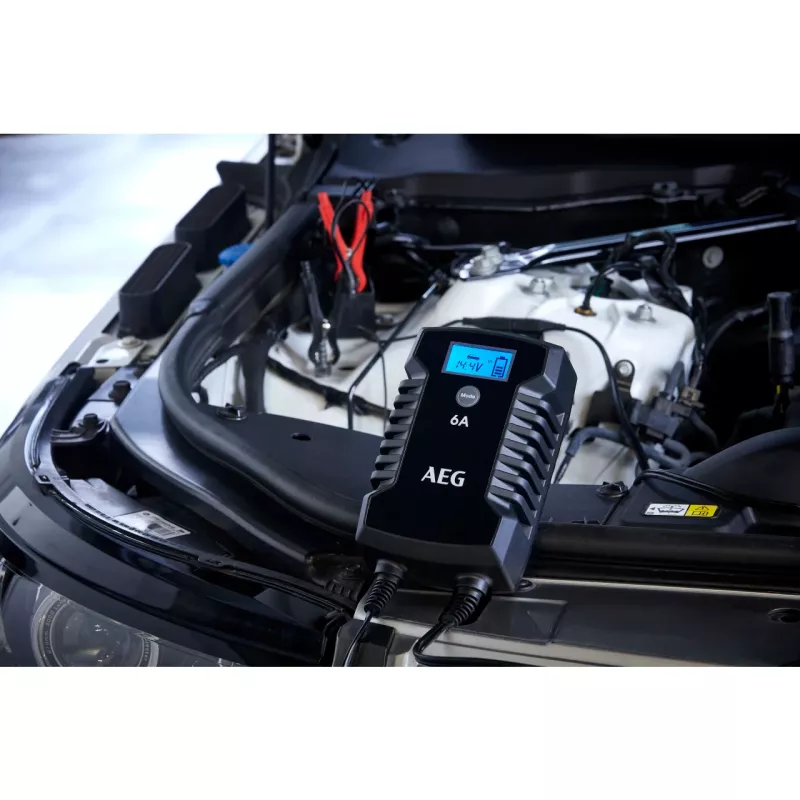 AEG LD6 10617 caricabatterie per auto 6V/12V 3A/6A con display LCD