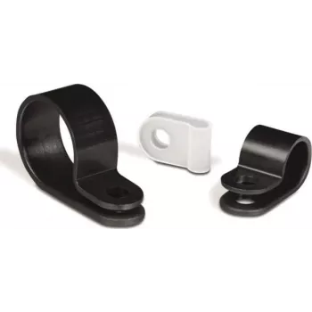 HellermannTyton H9P PA66HS BK 100 supporto per fascette, nero, foro 4,2 mm, vite M4, PA66 termostabilizzato, 100 pz.