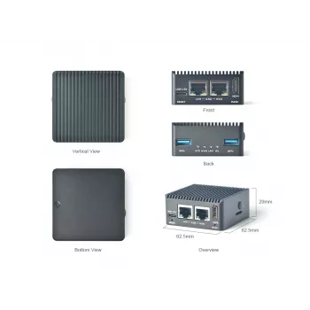 ALLNET FriendlyELEC NanoPi R5C Router SBC Dual 2.5GbE, 4GB RAM, 32GB eMMC, Wi-Fi 5, case in metallo R5C_4G_32mmc_combo_wifi