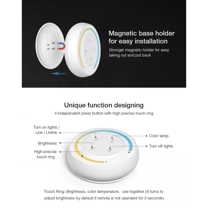SYNERGY21 S1-G telecomando LED Sunrise per sistemi Dual White CCT MiLight/MiBoxer