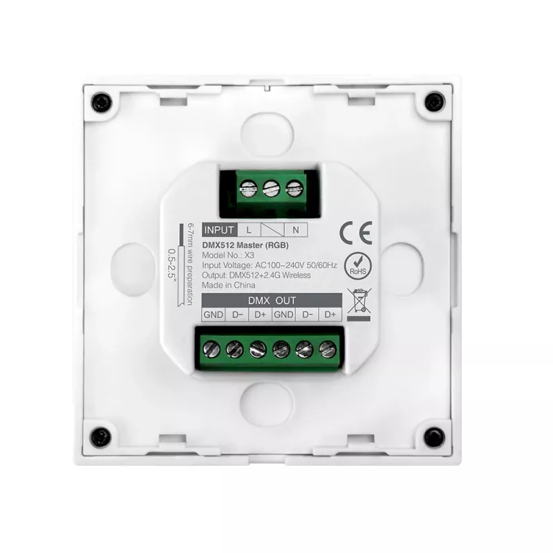MiBoxer X3 Pannello smart touch per controllo LED (DMX512 e 2,4GHz RF)