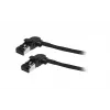 SYNERGY21 S218115 CAT6A S/FTP Cavo patch slim, RJ45, 2m, nero, 500MHz, LSZH, connettore rotante