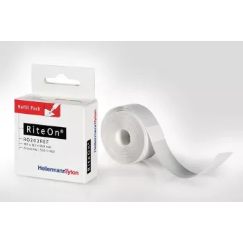 HellermannTyton RO202REF-1401-WH Nastro a trasferimento termico in resina, 140 mm x 300 m, bianco