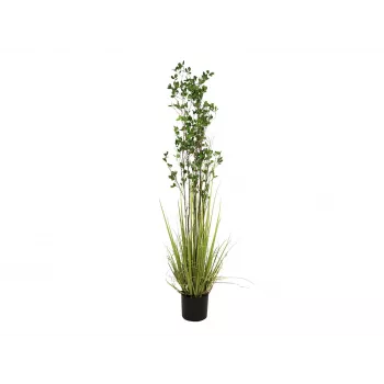 EUROPALMS Cespuglio sempreverde con erba, pianta artificiale, 182 cm 82600185