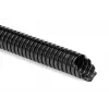 HellermannTyton 166-12013 HG-ELWS12-PA6-BK Guaina corrugata di protezione, nera, diametro interno 10 mm, 50 m