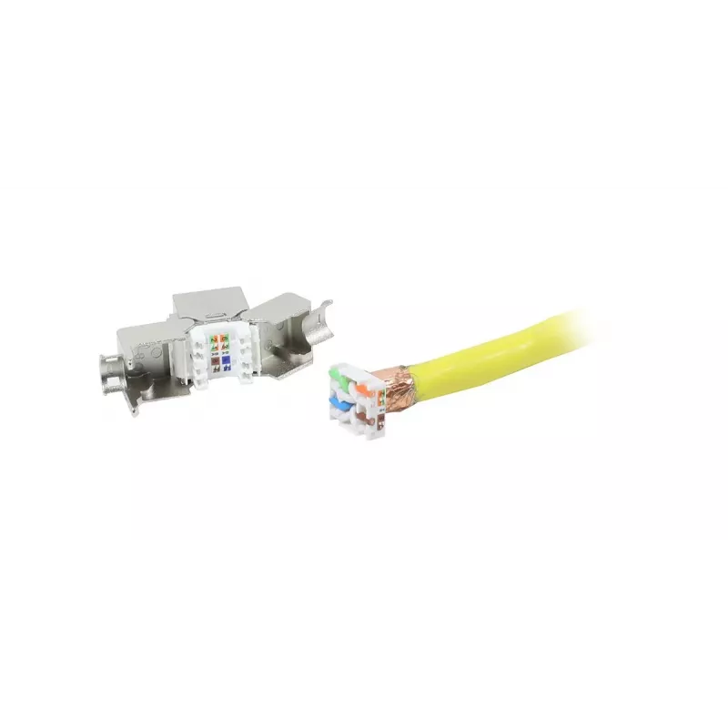 SYNERGY21 S216378V3 CAT8.1 Modulo keystone RJ45, slim-line corto, certificato GHMT, bianco