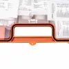 PETEX 43924035 Valigetta pronto soccorso DIN 13169, arancione, 350 x 140 x 240 mm