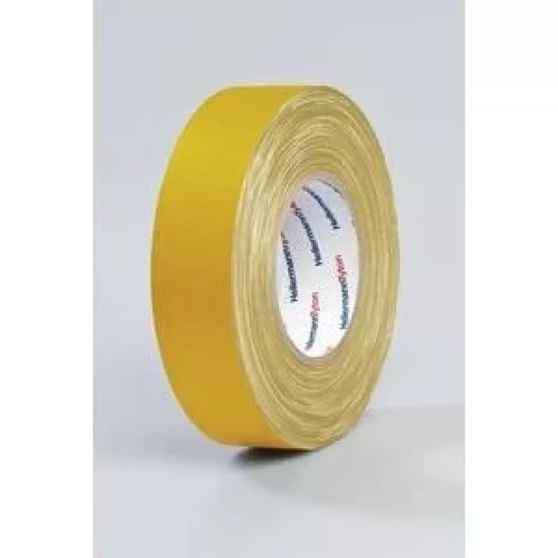 HellermannTyton HTAPE-TEX-19x10 Nastro in tessuto multiuso, giallo, 19 mm x 10 m 712-00202