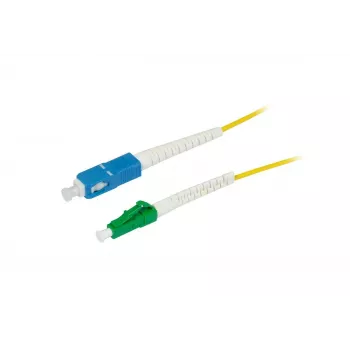 SYNERGY21 S215627V2 Cavo patch in fibra ottica LC/APC a SC single-mode OS2, 1m, 9/125µm, G.657.A2, 2mm, protezione flessibile antitorsione
