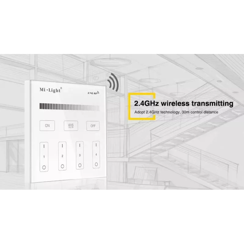SYNERGY21 T1 MiLight Smart Panel Telecomando touch a 4 zone a tinta unita