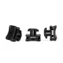 HellermannTyton ACFM7W10PT5.3 Supporto fermacavi per guida DIN, PA66 antiurto, nero, 25 pz. 151-03246