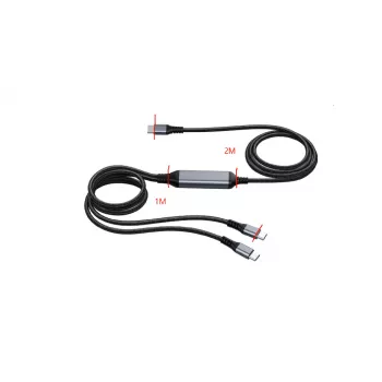 ALLNET Splitter di ricarica USB-C PD 100W (70W+30W) solo per ricarica, nero S217890