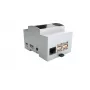 ALLNET Case per montaggio su guida DIN per Raspberry Pi 4 Model B con finestra trasparente, grigio 25.0410000.RP4