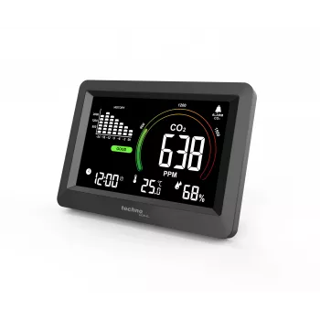Technoline WL1028 Monitor CO2 monitor qualità dell'aria con allarme nero