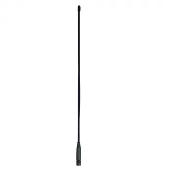 Midland Albrecht Hyflex CL27 Antenna flessibile a frusta TNC, 54 cm, 26,965-27,405 MHz TX, 25-500 MHz RX, 50 Ohm, 10 W, nero 6578