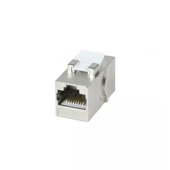 SYNERGY21 S216317V4 modulo keystone RJ45 Cat6A schermato, femmina a femmina, slimline corto, case in metallo