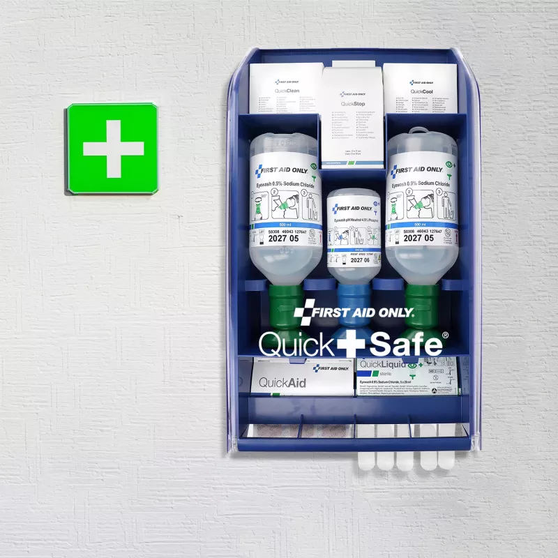 First Aid Only Quick+ Safe DIN EN 15154-4 kit primo soccorso blu (P-44027 00)