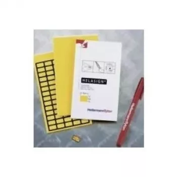 HellermannTyton 598-92427 etichette rimovibili in vinile giallo a trasferimento termico, 44 x 10 mm, 440 etichette