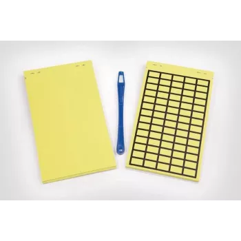 HellermannTyton 598-92427 etichette rimovibili in vinile giallo a trasferimento termico, 44 x 10 mm, 440 etichette