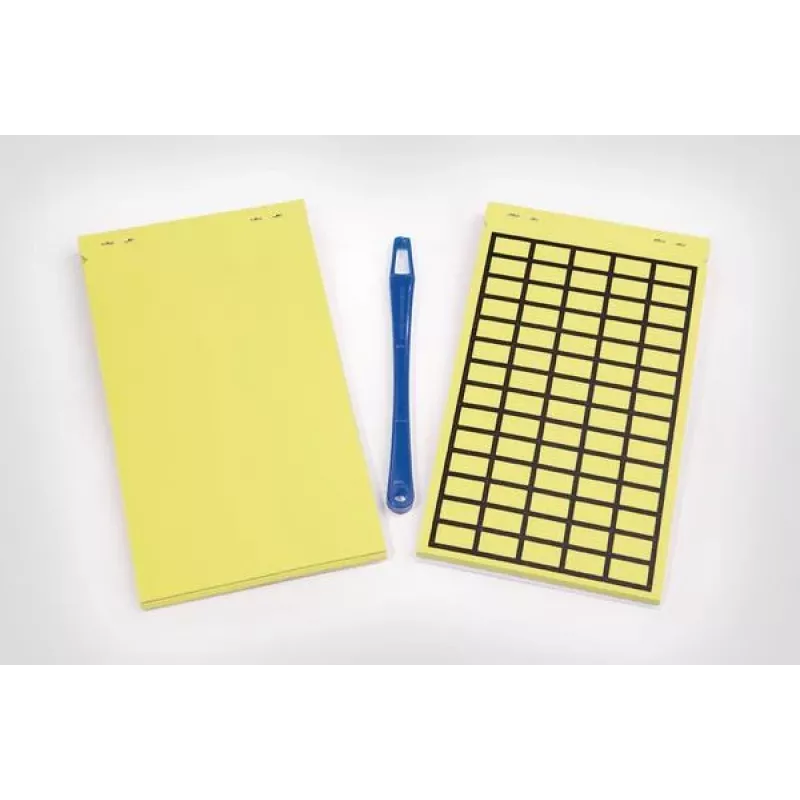 HellermannTyton 598-92427 etichette rimovibili in vinile giallo a trasferimento termico, 44 x 10 mm, 440 etichette