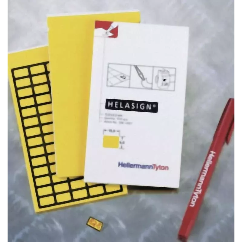 HellermannTyton 598-92427 etichette rimovibili in vinile giallo a trasferimento termico, 44 x 10 mm, 440 etichette