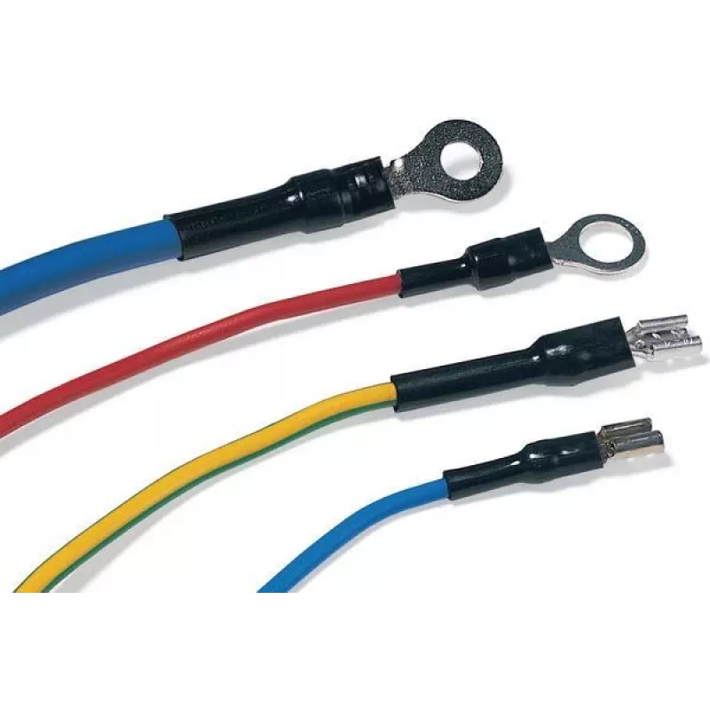 HellermannTyton HelaShrink 319 guaina termorestringente 2:1, 1,2 mm diametro di fornitura, nero, 1 m di lunghezza, 10 pz. (319-01200)