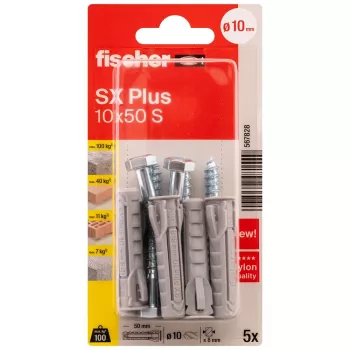 Fischer SX Plus tassello 10 x 50 mm, 5 pz. 567828