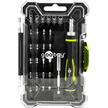 Goobay 77840 set di cacciaviti di precisione con set di 26 inserti