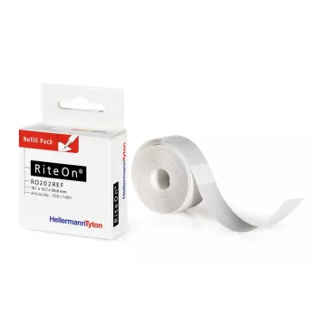 HellermannTyton RO202REF-1401 ricarica etichette termorestringenti, bianco, 12,7 x 50,8 mm, 150 pz. 550-51401