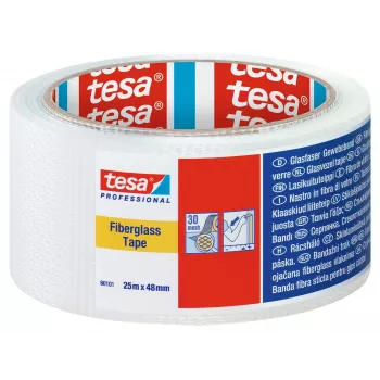 tesa 60101 Professional nastro in tessuto bianco 25 m x 48 mm 60101-00000-00
