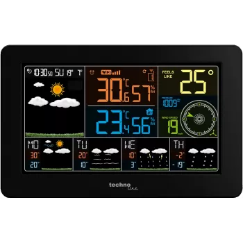 Techno Line WD2700 stazione meteo WLAN con previsioni a 4 giorni, display a colori, sensore interno/esterno