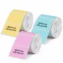Olympia 6323 Etichette termiche universali dirette, 40 x 30 mm, carta, multicolore (rosa, blu, giallo), 3 rotoli