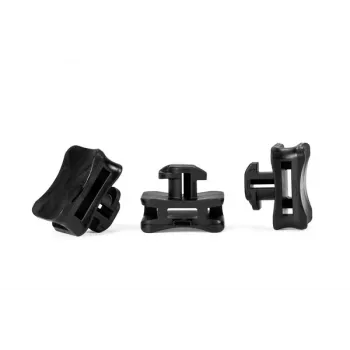 HellermannTyton ACFM5W8PT4,5 Supporto per fascette serracavi per guida DIN, PA66 antiurto, nero, 25 pezzi 151-03245