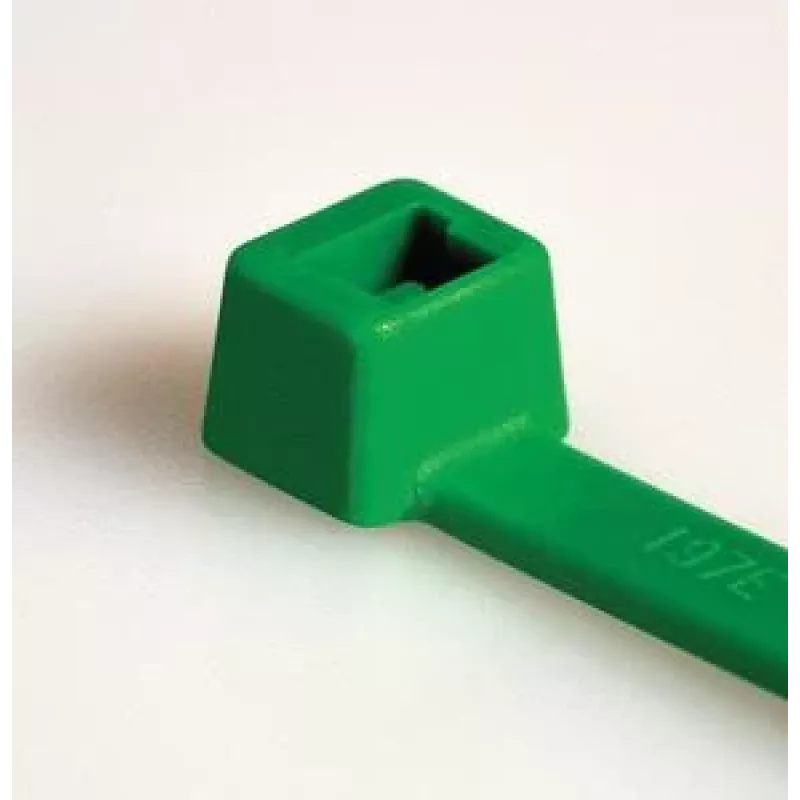 HellermannTyton T18R fascette per cavi verdi, 100 x 2,5 mm, PA66, 80 N, 100 pezzi (116-01815)