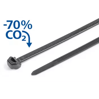 HellermannTyton S50ROS-PP-BK fascetta per cavi 200 mm x 4,9 mm nera PP resistente agli agenti chimici (confezione da 1000) 118-00270