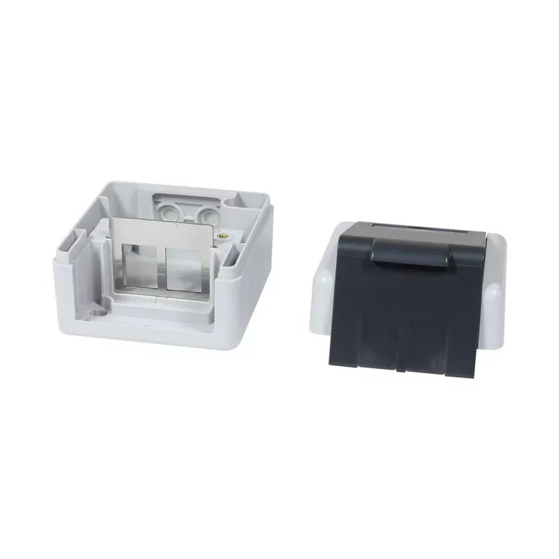 SYNERGY21 contenitore da parete per modulo Keystone IP44 per 2 moduli, bianco S216388