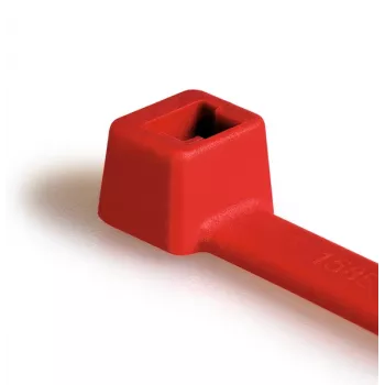 HellermannTyton T80L-N66-RD-C1 fascetta per cavi standard, dentatura interna, 390 mm x 4,6 mm, rossa, 100 pezzi 116-05412