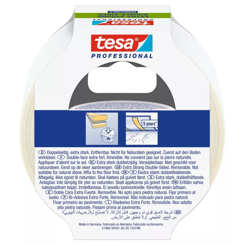 tesa 51960-00000-11 nastro adesivo in PET double-sided trasparente 10 m x 50 mm