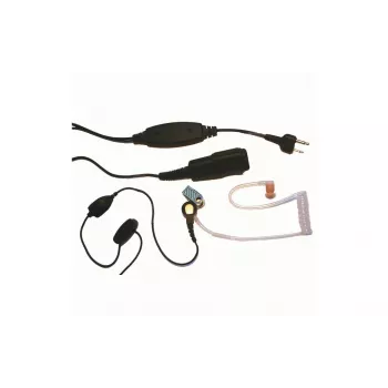 MIDLAND Albrecht AE 31-PT07 cuffia mono in-ear con microfono ad archetto e PTT, con filo, connessione a 2 pin, nera 41990