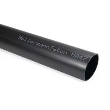 HellermannTyton 321-20680 Guaina termorestringente con rivestimento adesivo, 68 mm, 3,5:1, nero, 1 m