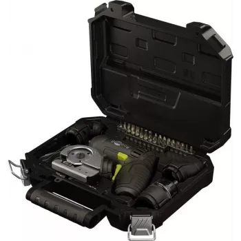 Goobay 77817 set mini avvitatore a batteria 4 in 1, 35 pezzi, a forma di pistola, con 4 accessori