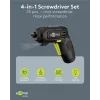 Goobay 77817 set mini avvitatore a batteria 4 in 1, 35 pezzi, a forma di pistola, con 4 accessori