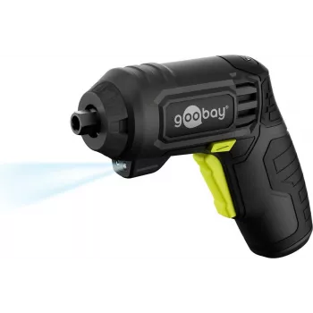 Goobay set cacciavite mini a batteria 31 pezzi impugnatura a pistola con 28 bit e funzione di ricarica micro-USB (77818)