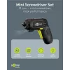 Goobay set cacciavite mini a batteria 31 pezzi impugnatura a pistola con 28 bit e funzione di ricarica micro-USB (77818)