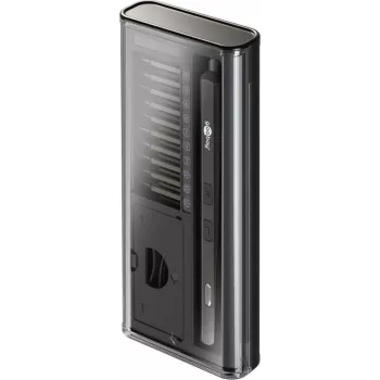 Goobay 77838 cacciavite elettrico di precisione con batteria, 20 pezzi, LED