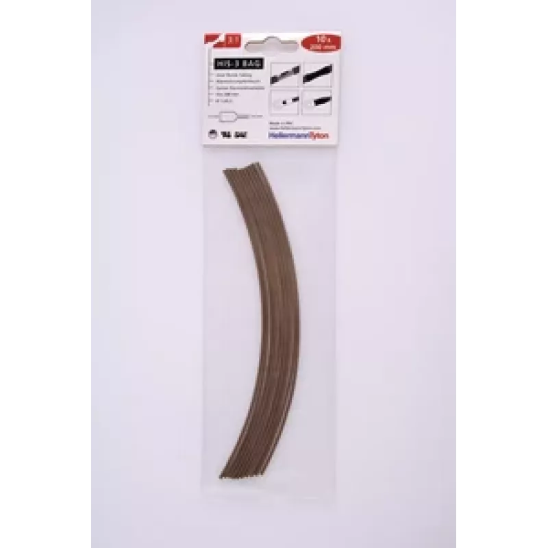 HellermannTyton set guaine termorestringenti HIS-3, rapporto di restringimento 3:1, 90 pezzi, 8 diametri, 7 colori, lunghezze 100 mm 308-30163