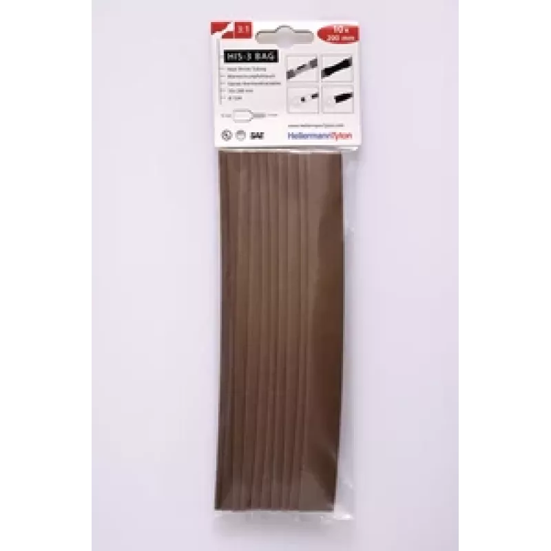 HELLERMANNTYTON set guaine termorestringenti HIS-3, rapporto di restringimento 3:1, colori vari, 100 pezzi, lunghezza 200 mm 308-31214